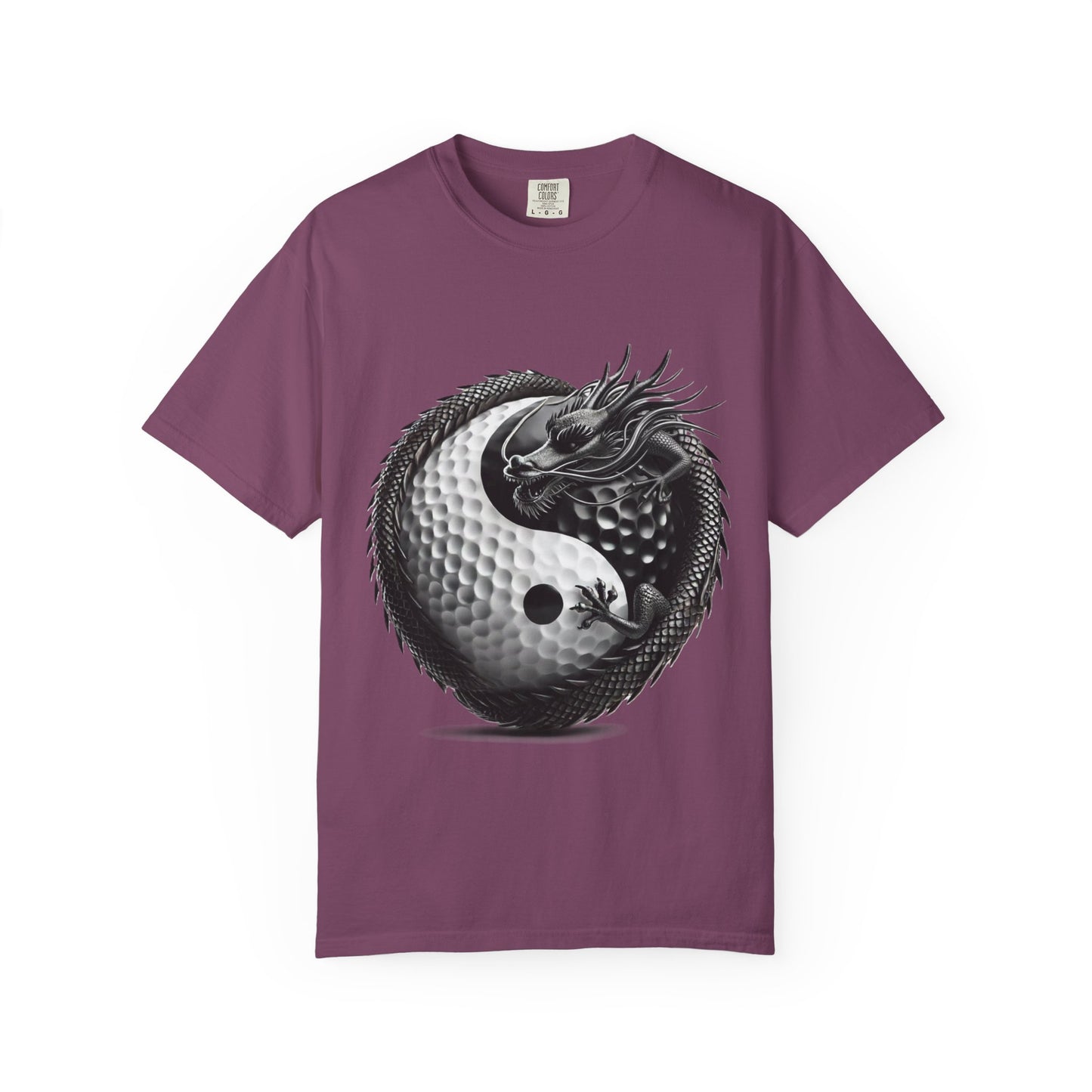Zen Spot Golf Custom Yin Yang Dragon Golf Ball Graphic T-Shirt