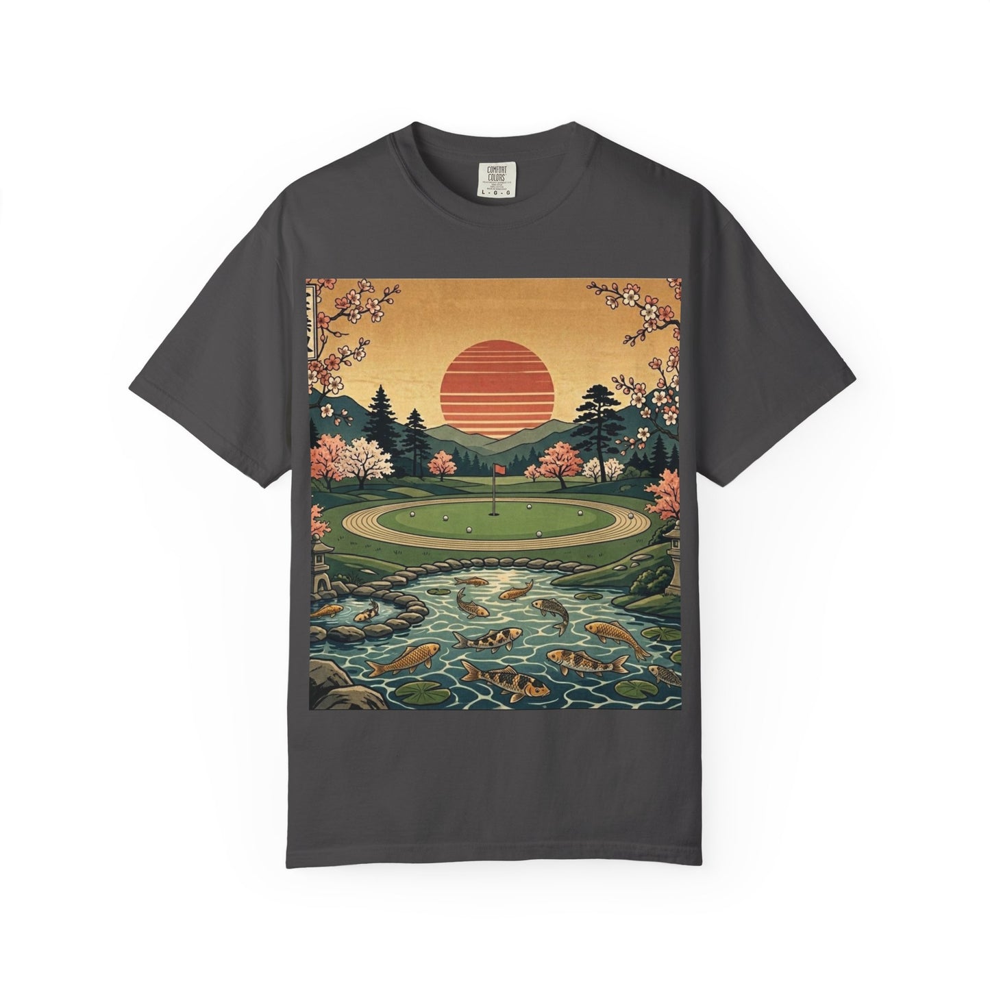 Golf Sunset T-Shirt — Vintage Scenic Course Graphic