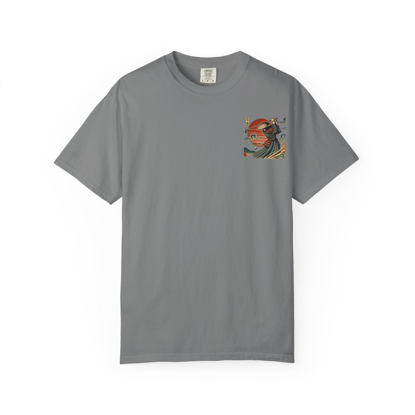Zen Spot Golf Custom Samurai Golfer Sunset Graphic T-Shirt