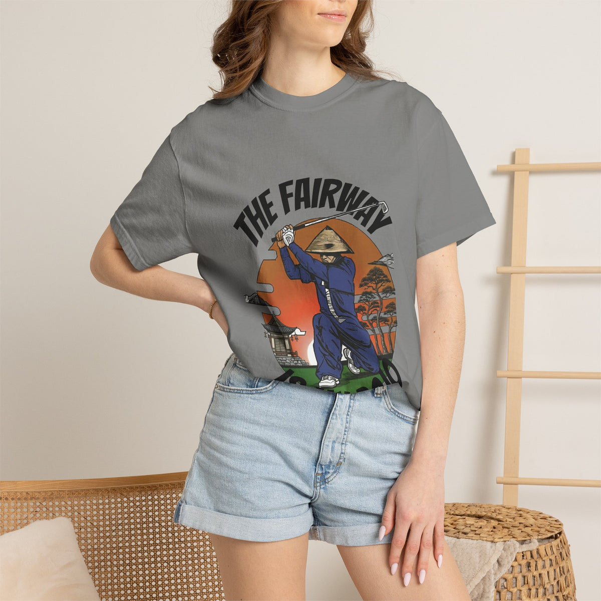 Golf Samurai T‑Shirt — “The Fairway Is My Dojo” Vintage Golf Tee