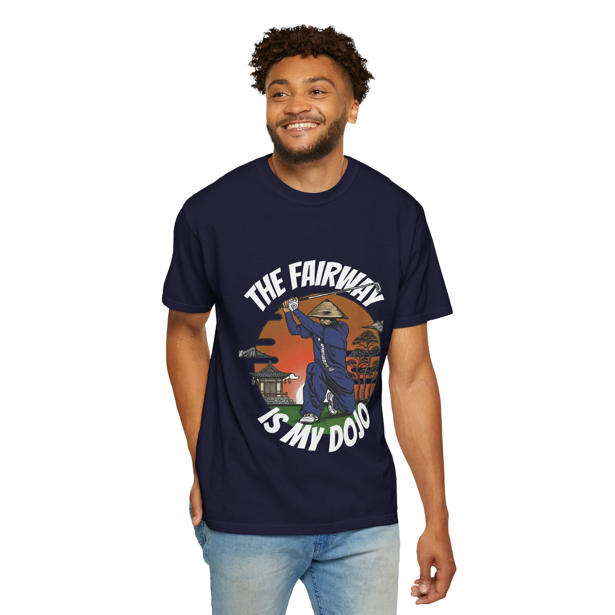 Golf Samurai T‑Shirt — “The Fairway Is My Dojo” Vintage Golf Tee
