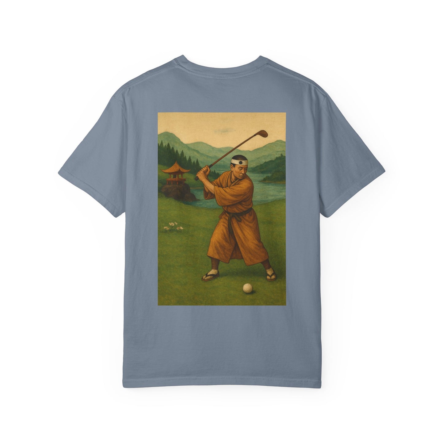 Zen Spot Golf Custom Vintage Monk Golfer Graphic T-Shirt