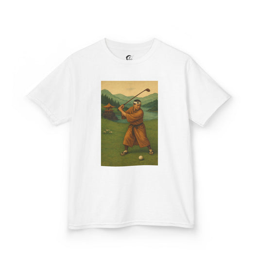 Zen Spot Golf Custom Vintage Golfer Kids Graphic T‑Shirt