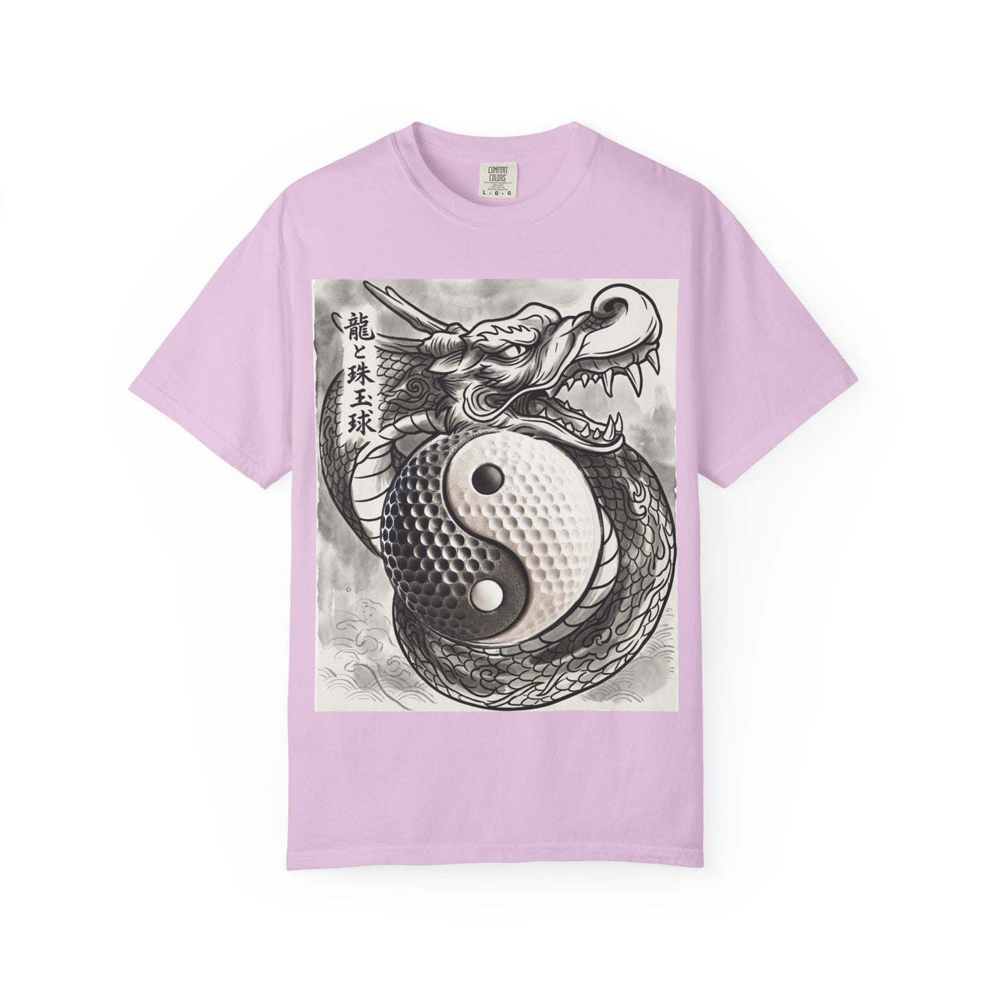 Zen Spot Golf Custom Yin Yang Golf Ball Dragon Graphic T-Shirt