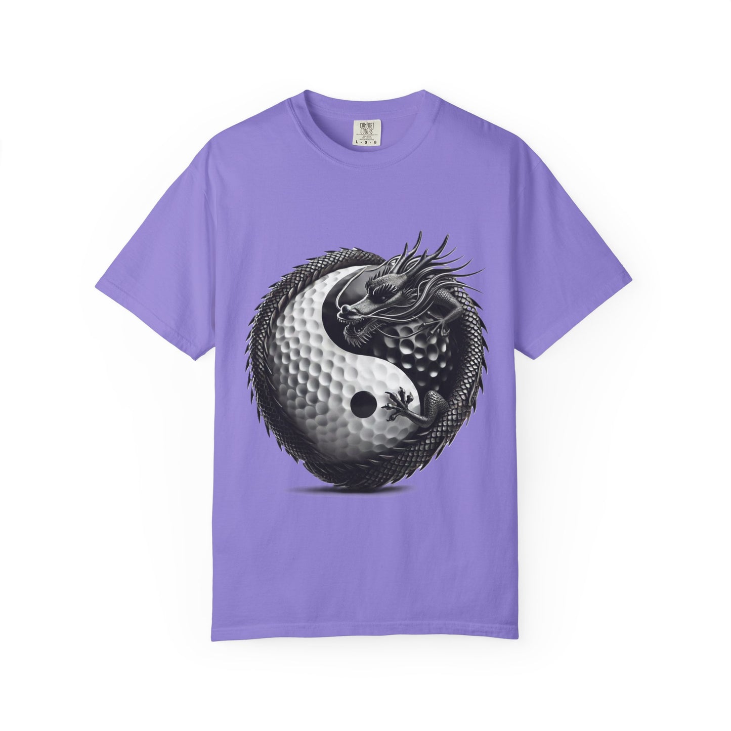 Zen Spot Golf Custom Yin Yang Dragon Golf Ball Graphic T-Shirt