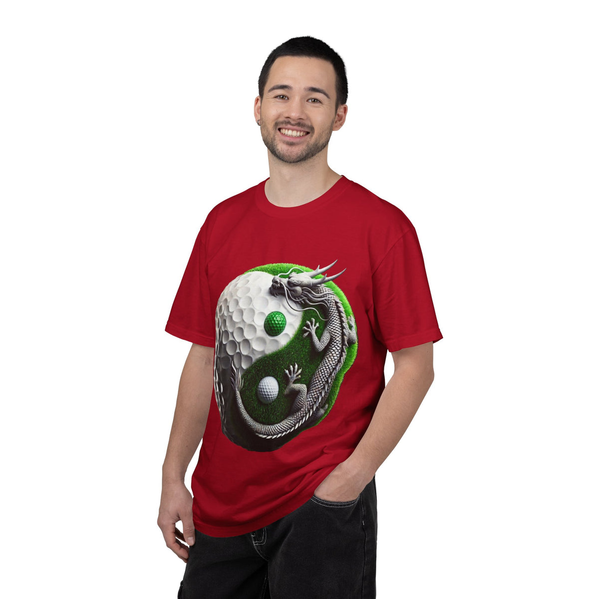 Yin Yang Dragon Golf Ball T-Shirt — Golf Graphic Tee