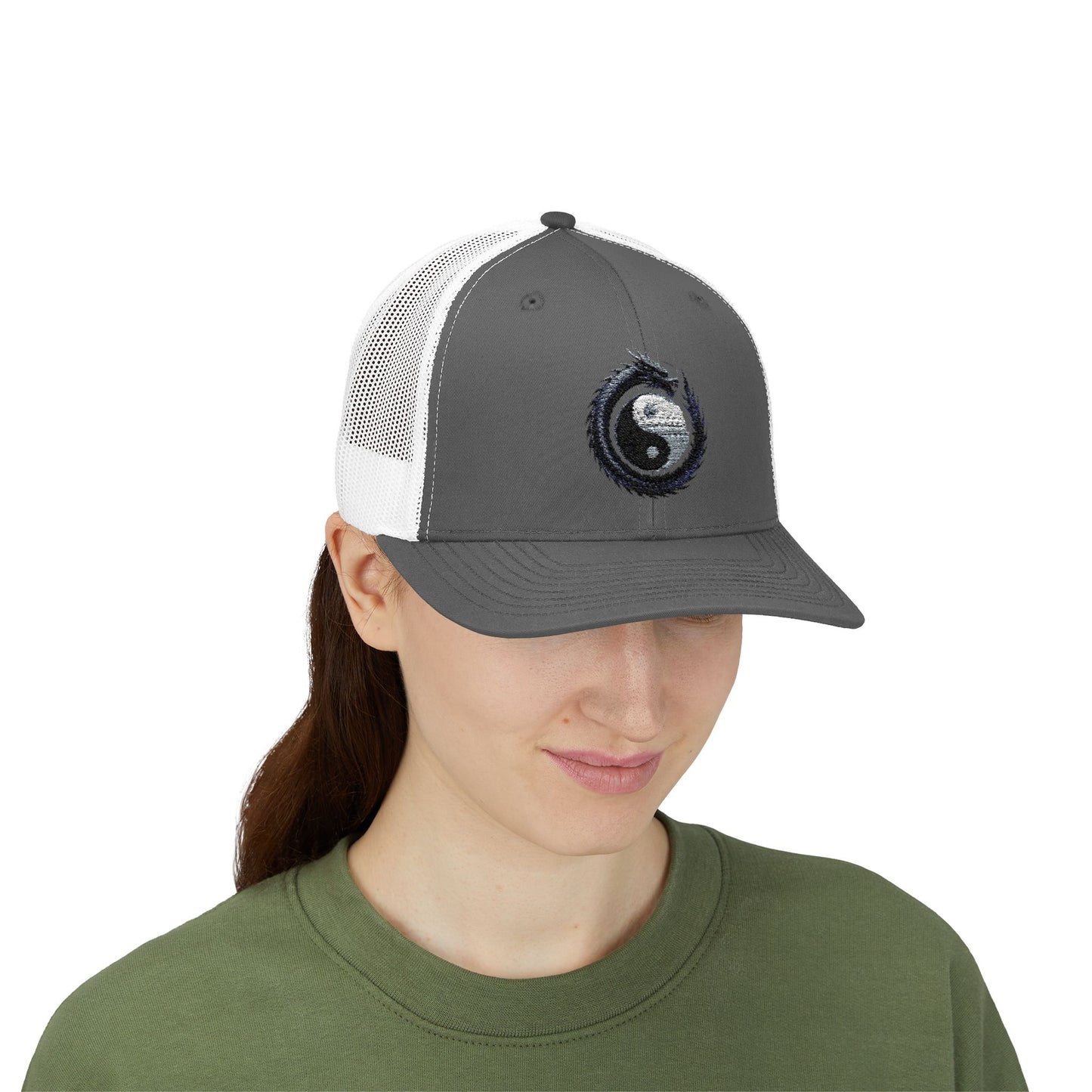 Zen Spot Golf Custom Yin Yang Dragon Embroidered Trucker Hat