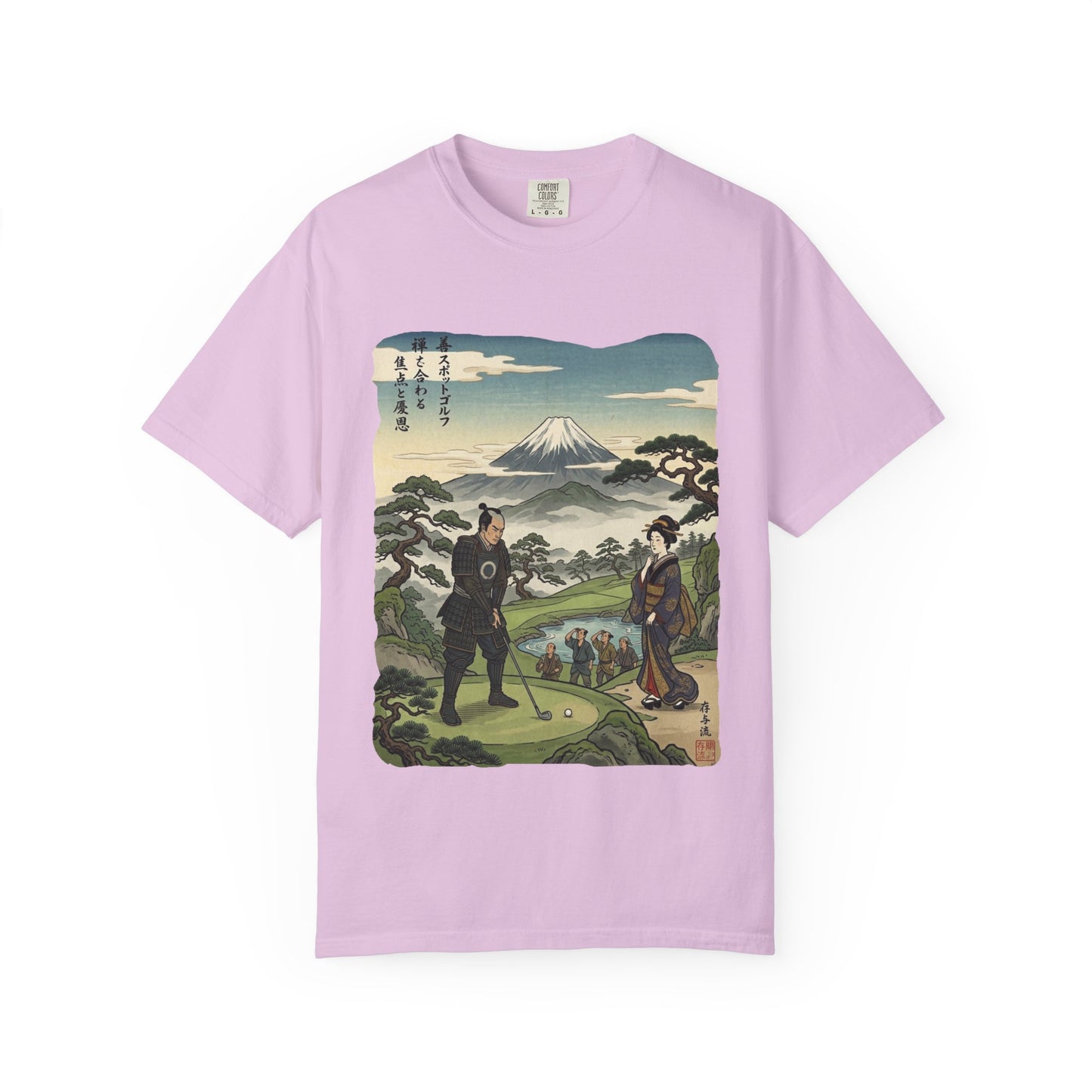 Zen Spot Golf Custom Vintage Mount Fuji Golfing Graphic T-Shirt