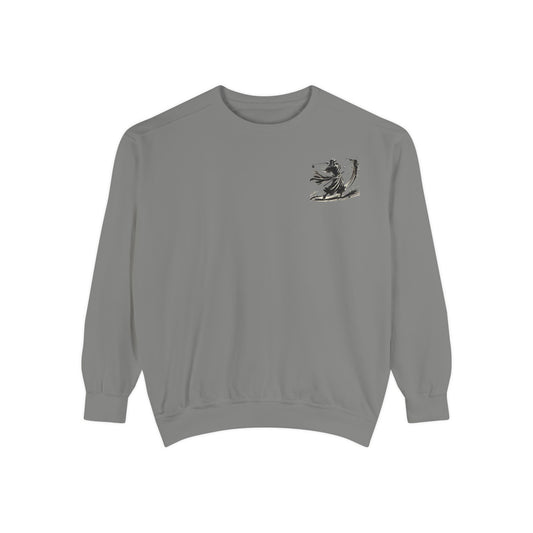 Zen Spot Golf Custom Ink Brush Warrior Samurai Golfer Graphic Sweatshirt