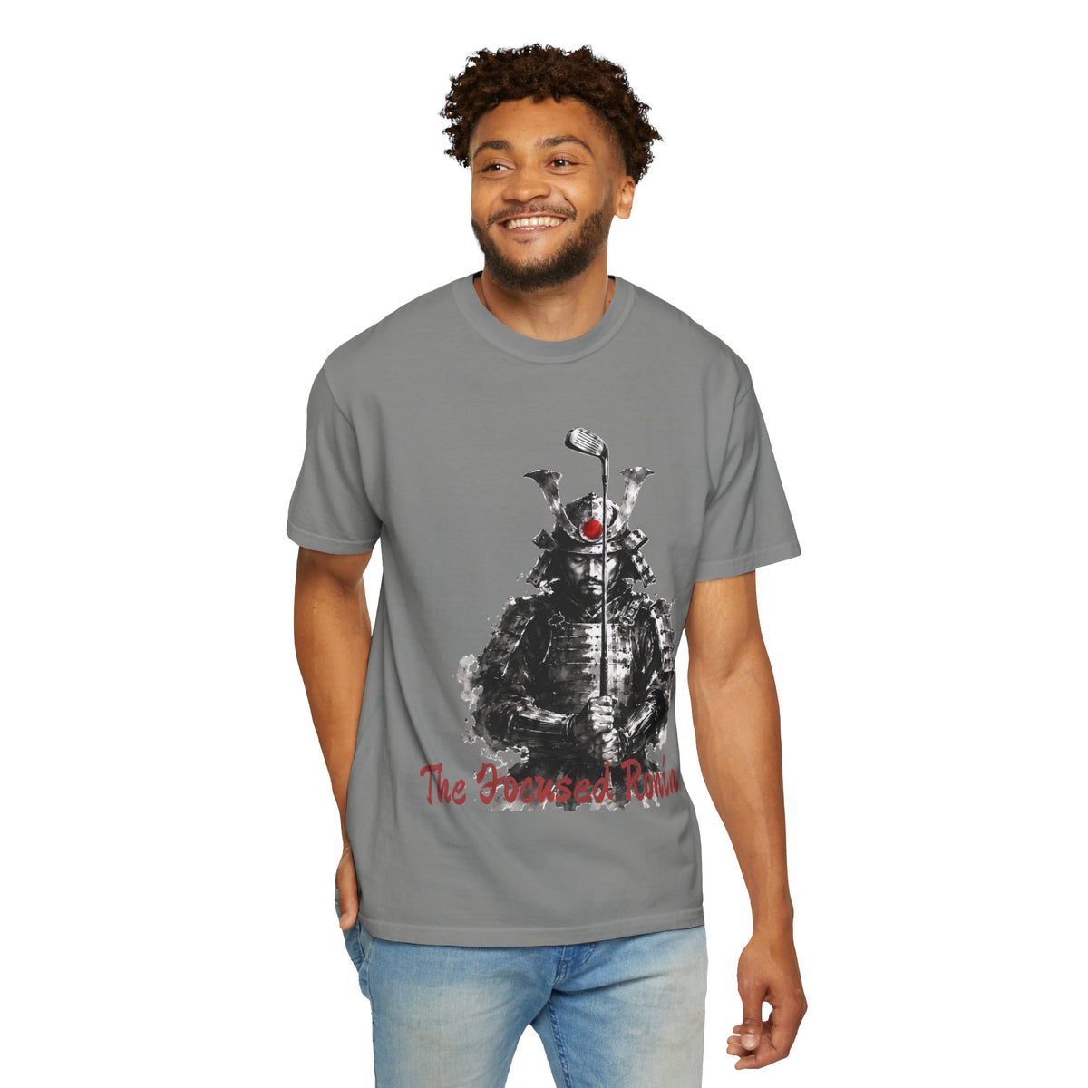 Samurai Warrior Golfer T-Shirt — 'The Focused Ronin' Graphic Tee