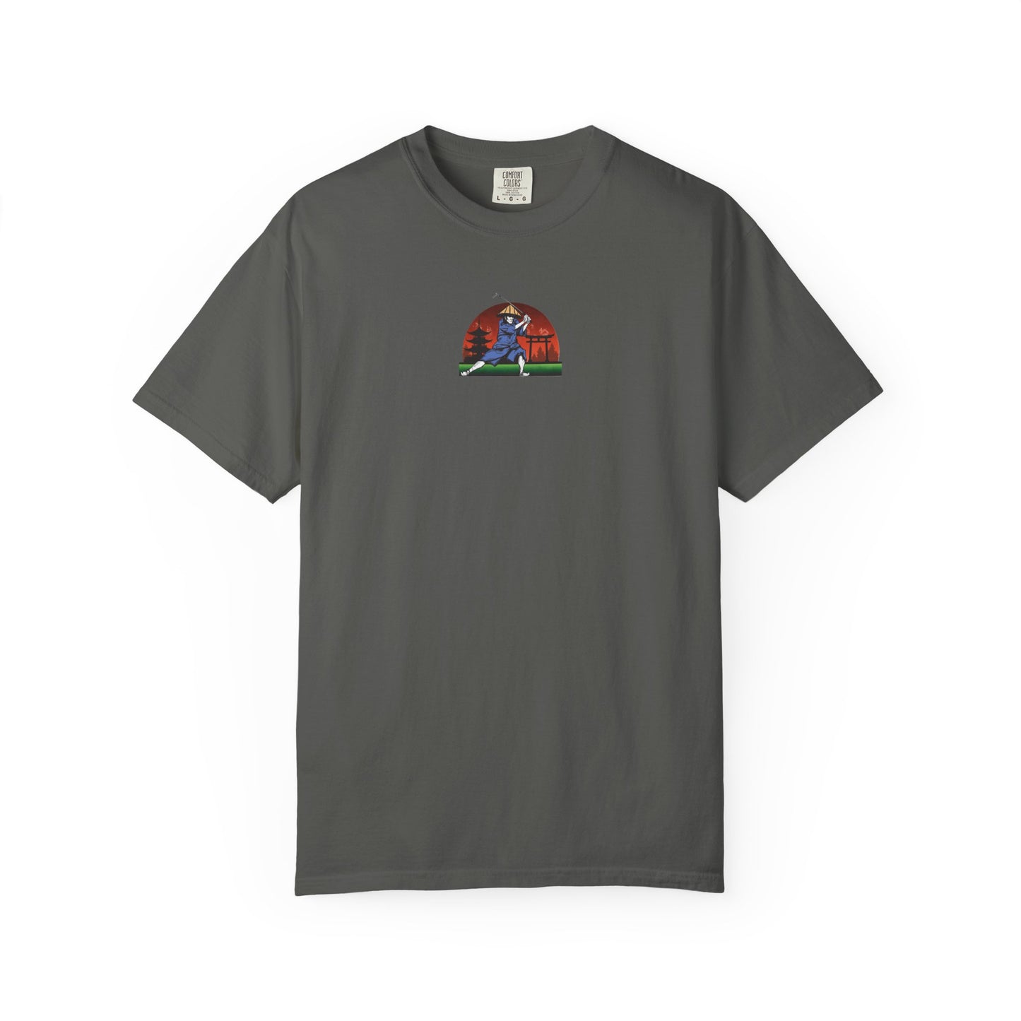Zen Spot Golf Custom Japanese Sunset Samurai Golfer Graphic T-Shirt