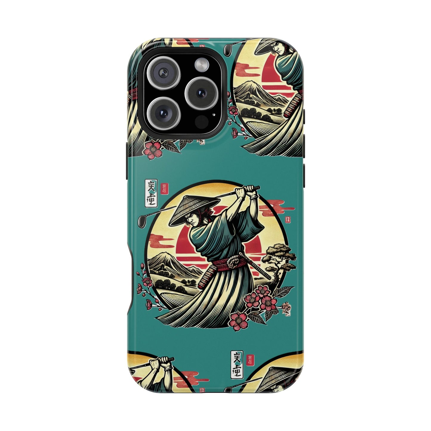 Zen Spot Customized Samurai Golfer Phone Case — Magnetic Impact-Resistant Protective Cover