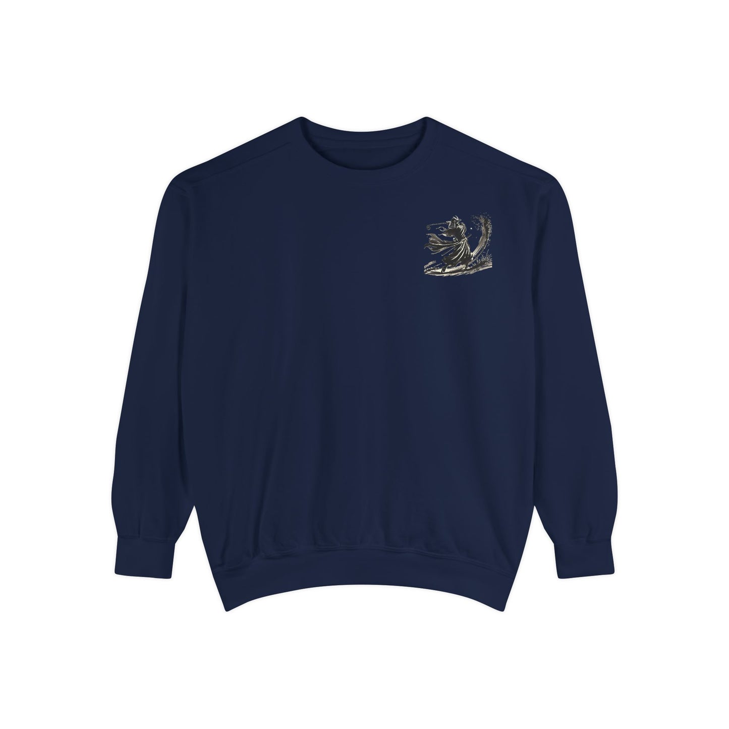 Zen Spot Golf Custom Ink Brush Warrior Samurai Golfer Graphic Sweatshirt