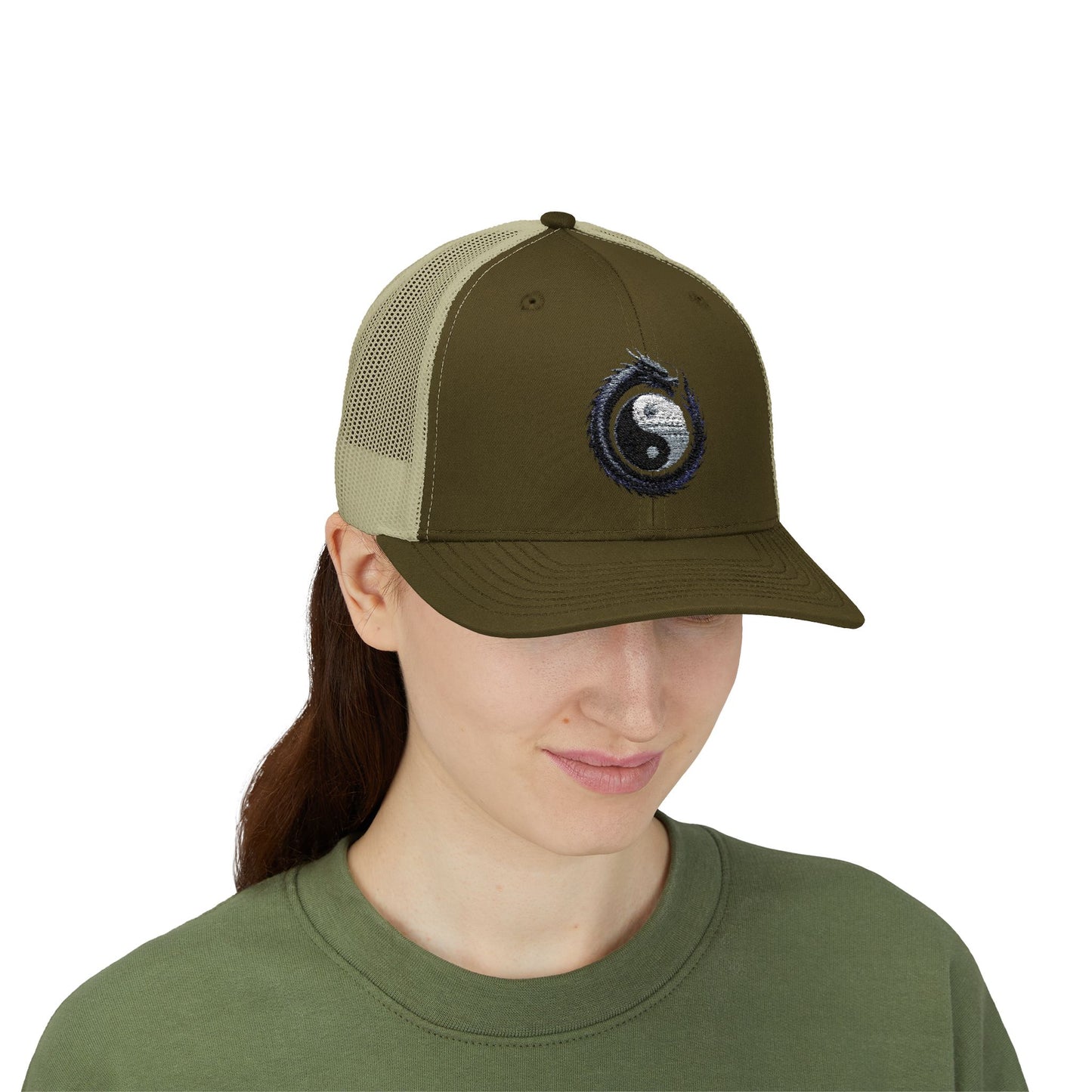 Zen Spot Golf Custom Yin Yang Dragon Embroidered Trucker Hat