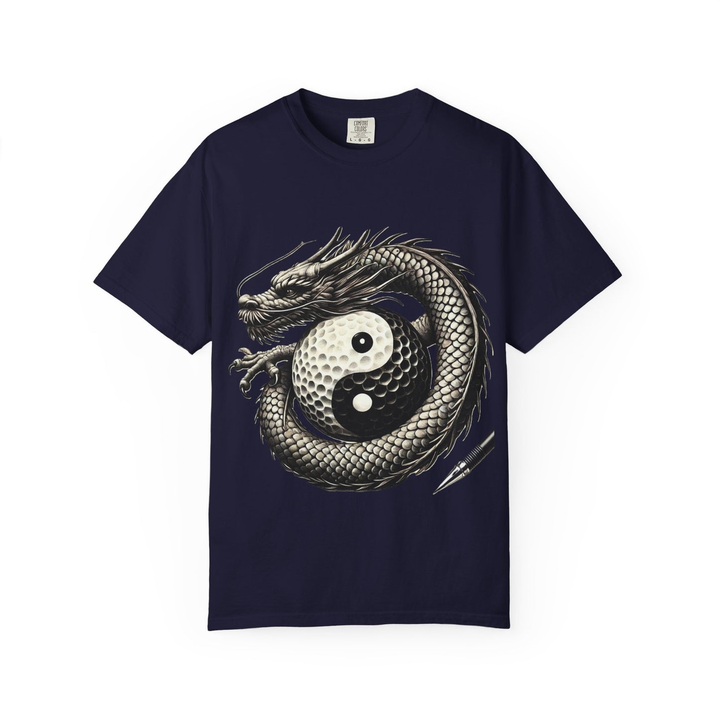 Zen Spot Golf Custom Yin Yang Dragon Golf Ball Graphic T-Shirt
