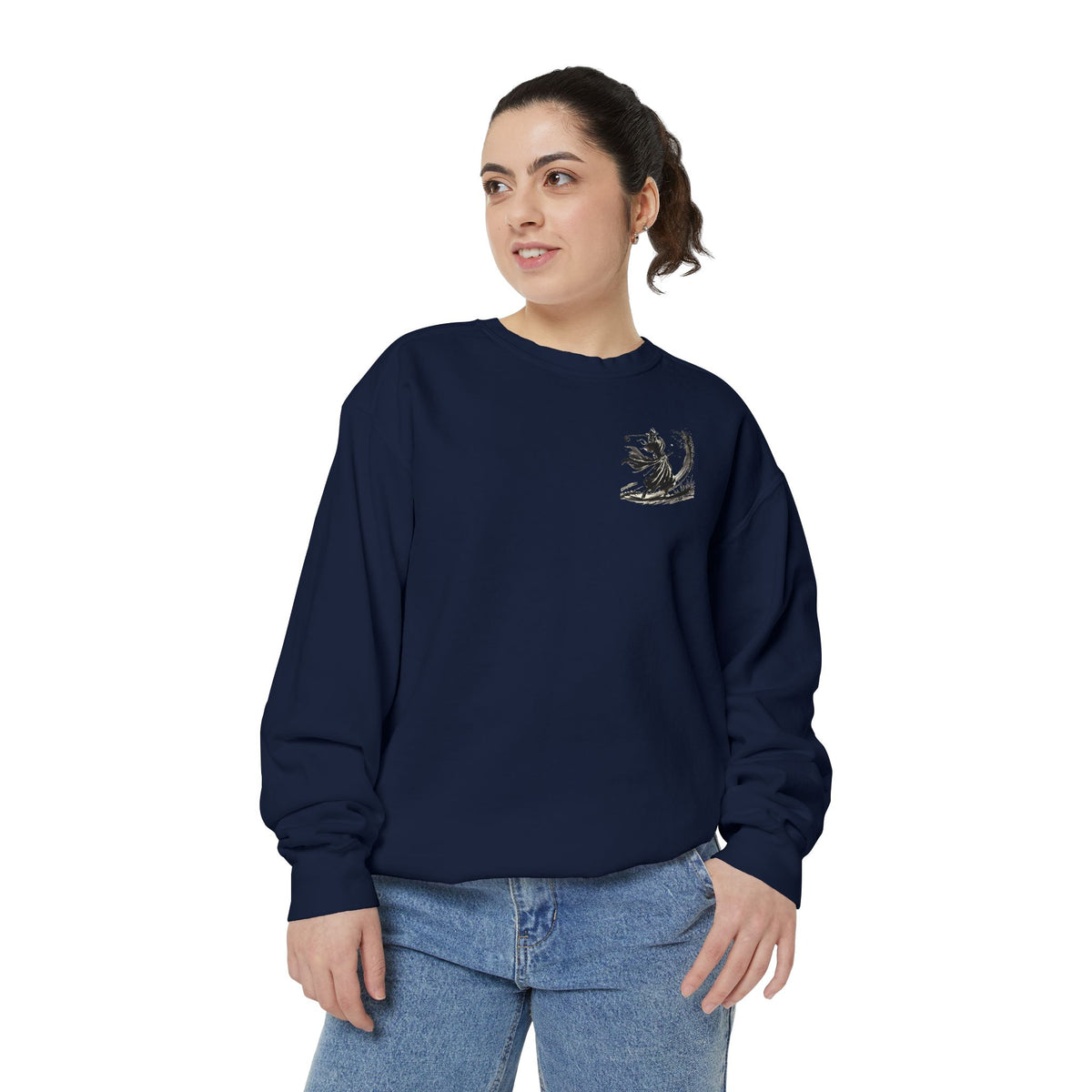 Bunker Blast Samurai Golfer Chest and Back Print Sweatshirt