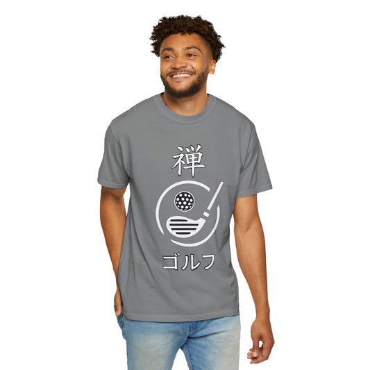 Zen Golf Minimalist Japanese Kanji Graphic T-Shirt
