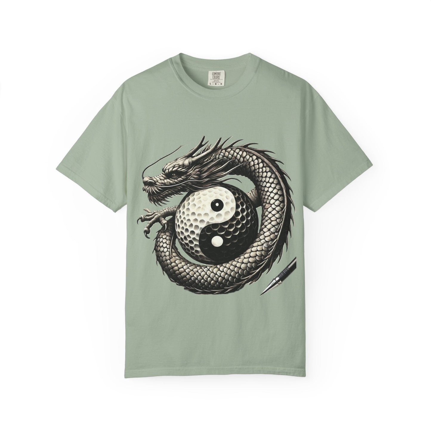 Zen Spot Golf Custom Yin Yang Dragon Golf Ball Graphic T-Shirt