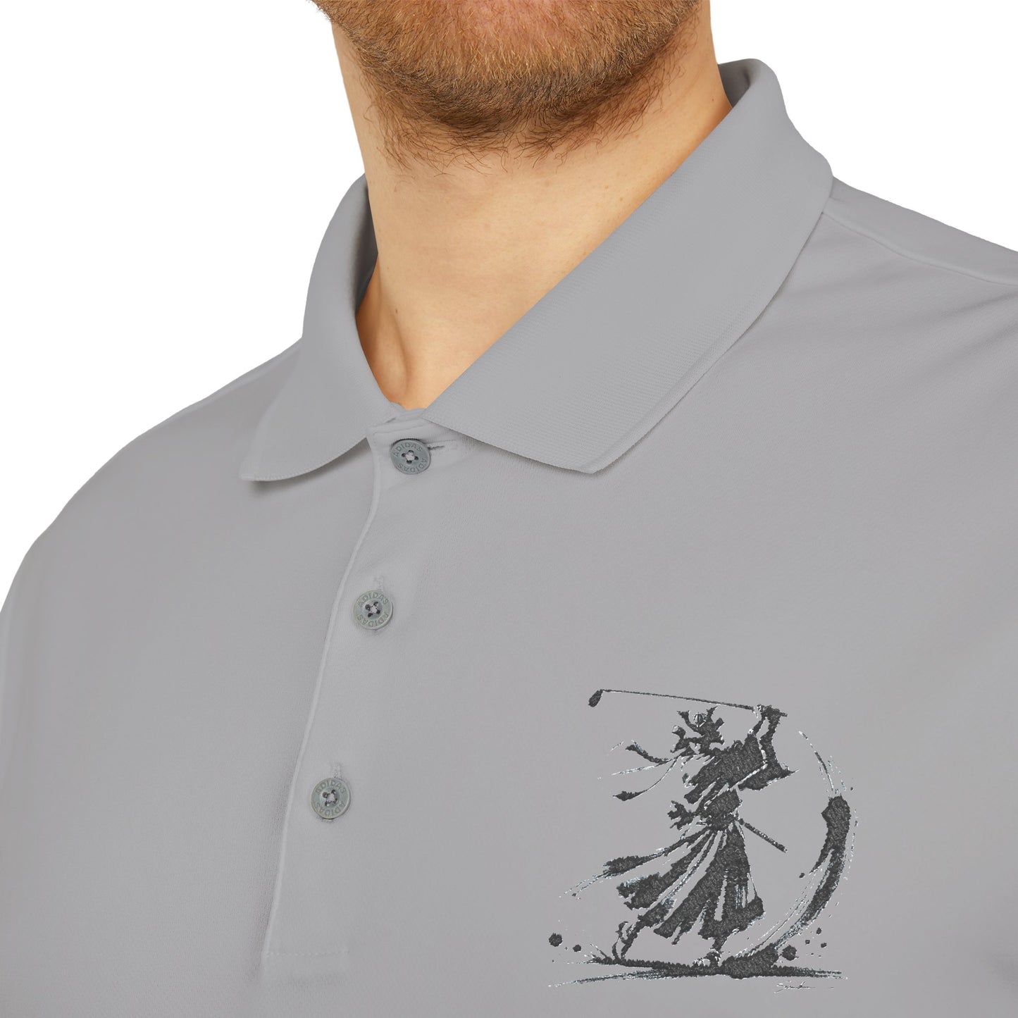 Zen Spot Golf Custom Polo Zanshin Samurai Golfer