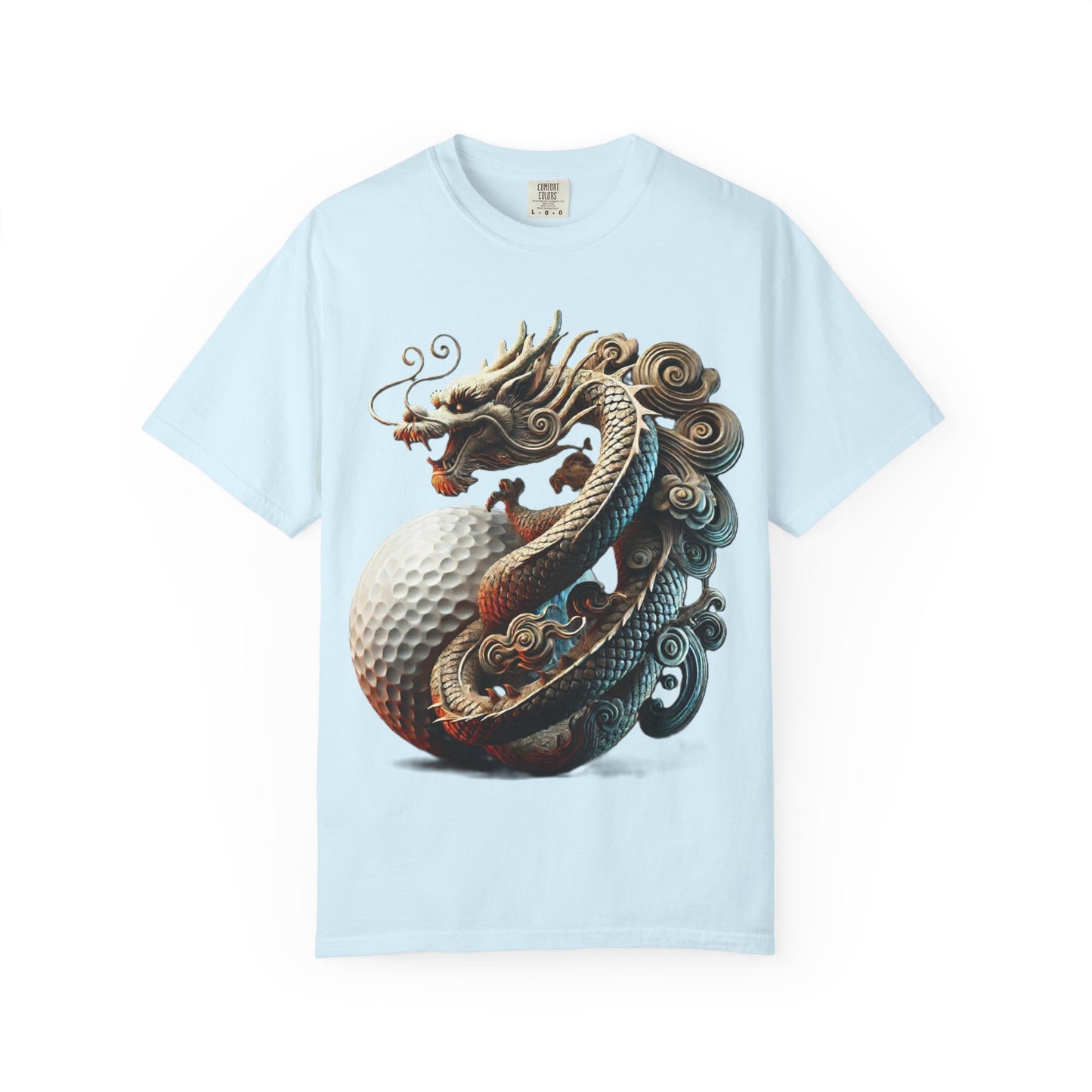 Zen Spot Golf Custom Dragon Golf Ball Graphic T-Shirt