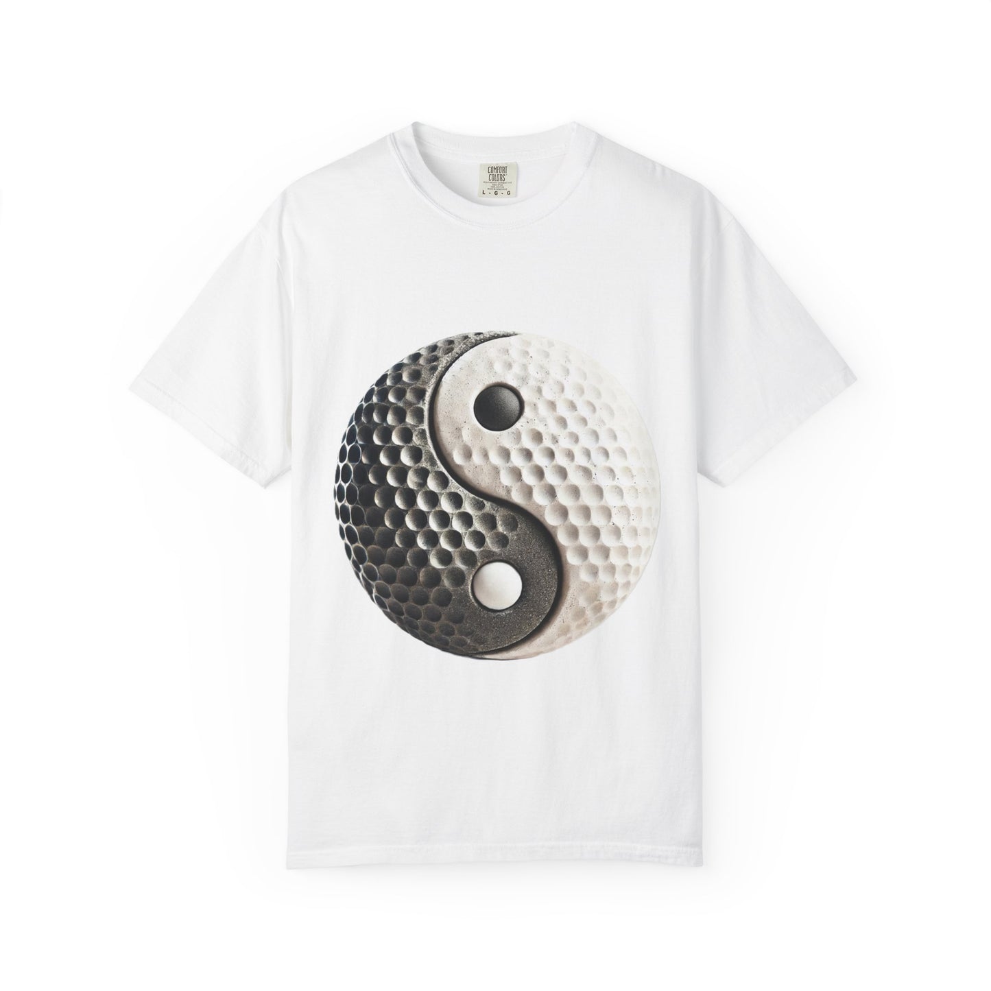 Zen Spot Golf Custom Stone Yin Yang Golf Ball Graphic T-Shirt