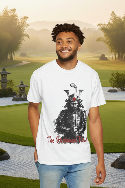 Samurai Warrior Golfer Focused Ronin - zen golf course lifestyle