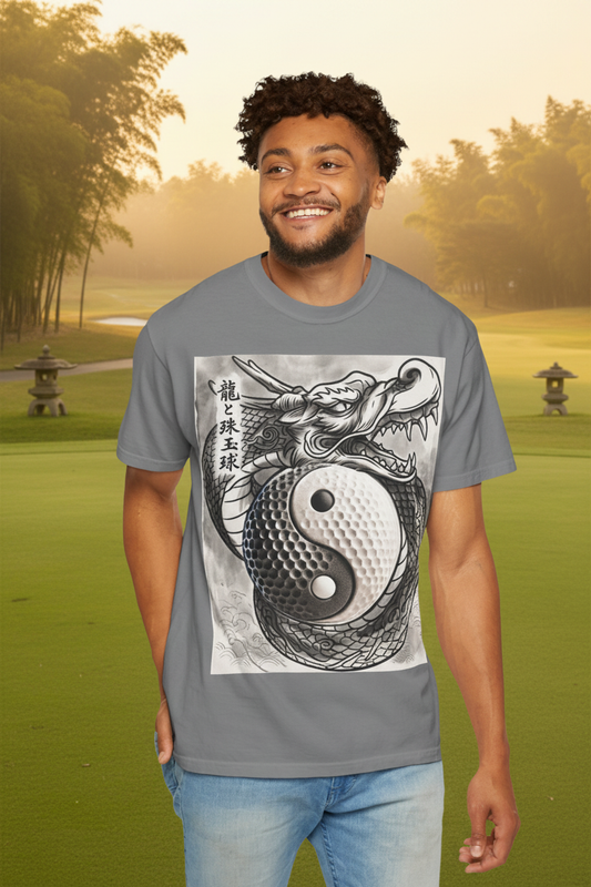 Dragon Yin Yang Golf Ball Tee - zen golf course lifestyle