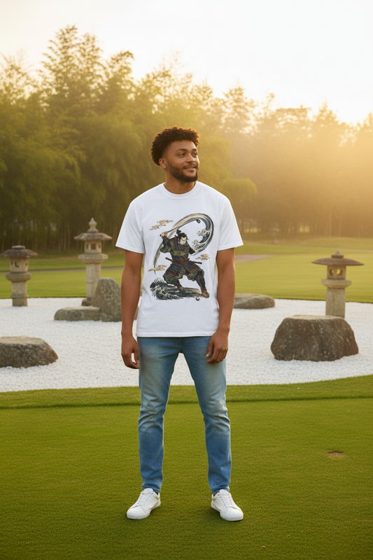 Samurai Golfer Wave Warrior - zen golf course lifestyle