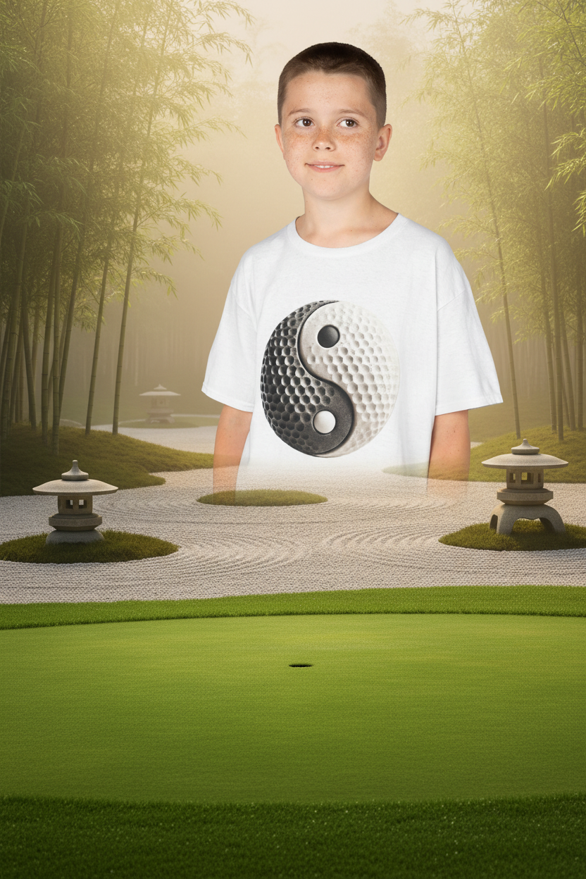 Stone Yin Yang Golf Ball Kids - zen golf course lifestyle