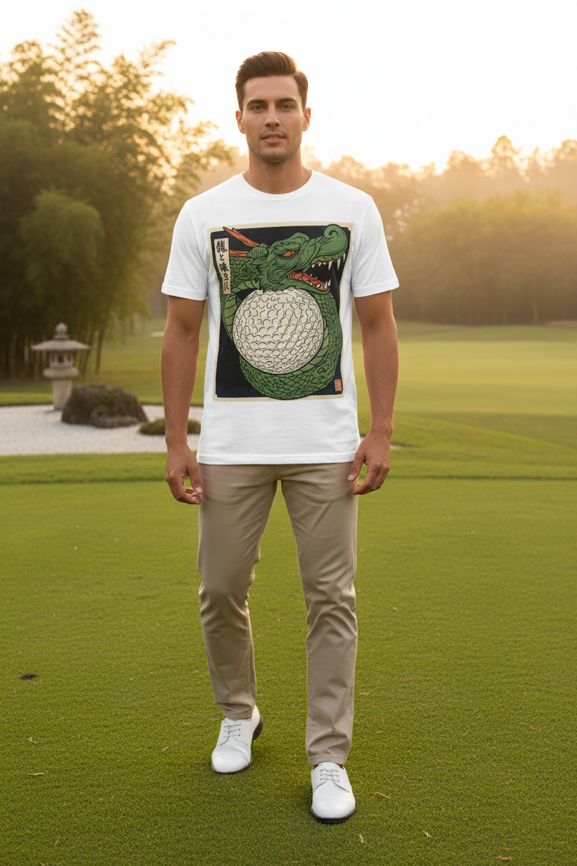 Dragon and Precious Golf Ball Tee - zen golf course lifestyle