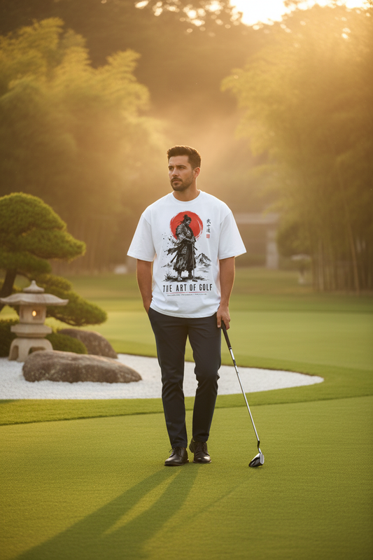 Wandering Samurai Golfer - White lifestyle on zen golf course